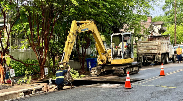 Candler Street sewer digging